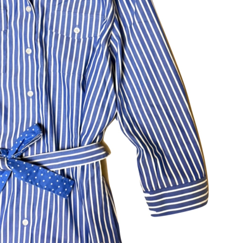 Women's Jones New York Striped Long Sleeve Dress Shirt Size Large - Picture 4 of 10